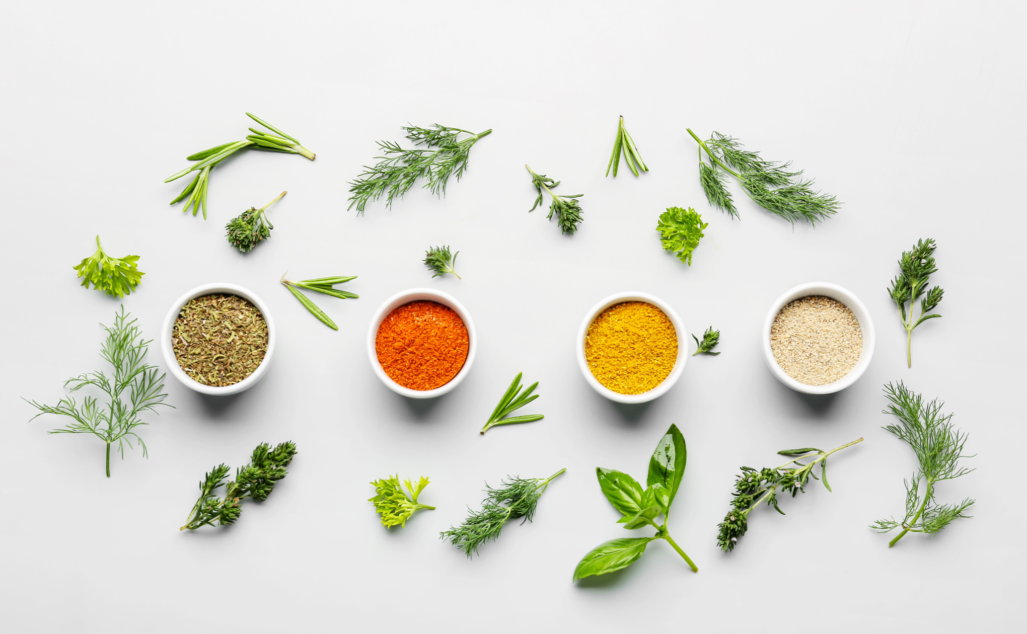 Display of herbs used for culinary delights - Image For Cooking With Herbs